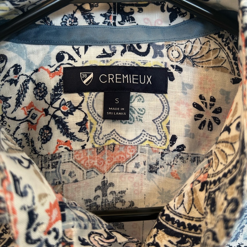 Daniel Cremieux Multicolor Patchwork 100% Linen S… - image 2